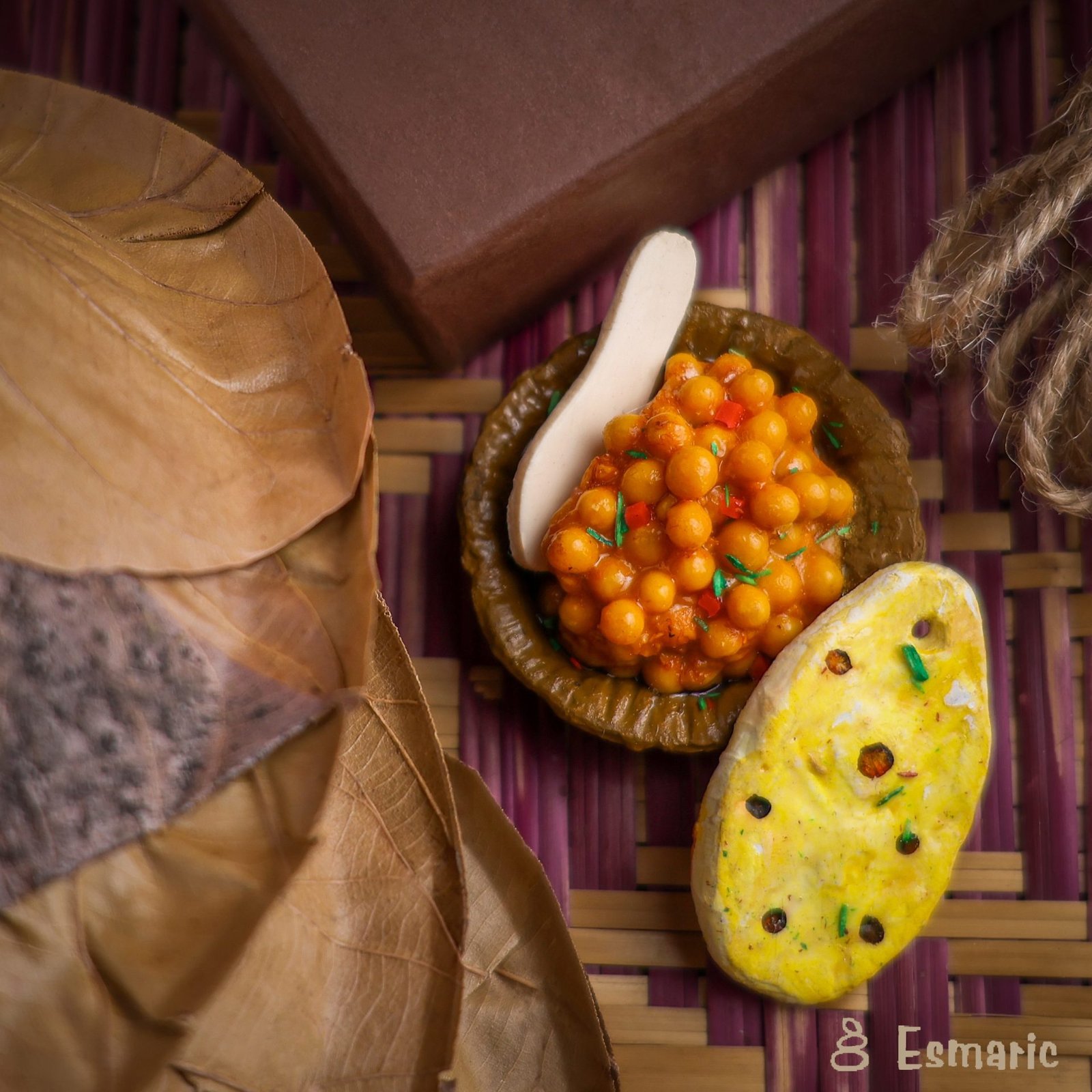 Chole with Kulcha Miniature Fridge Magnet