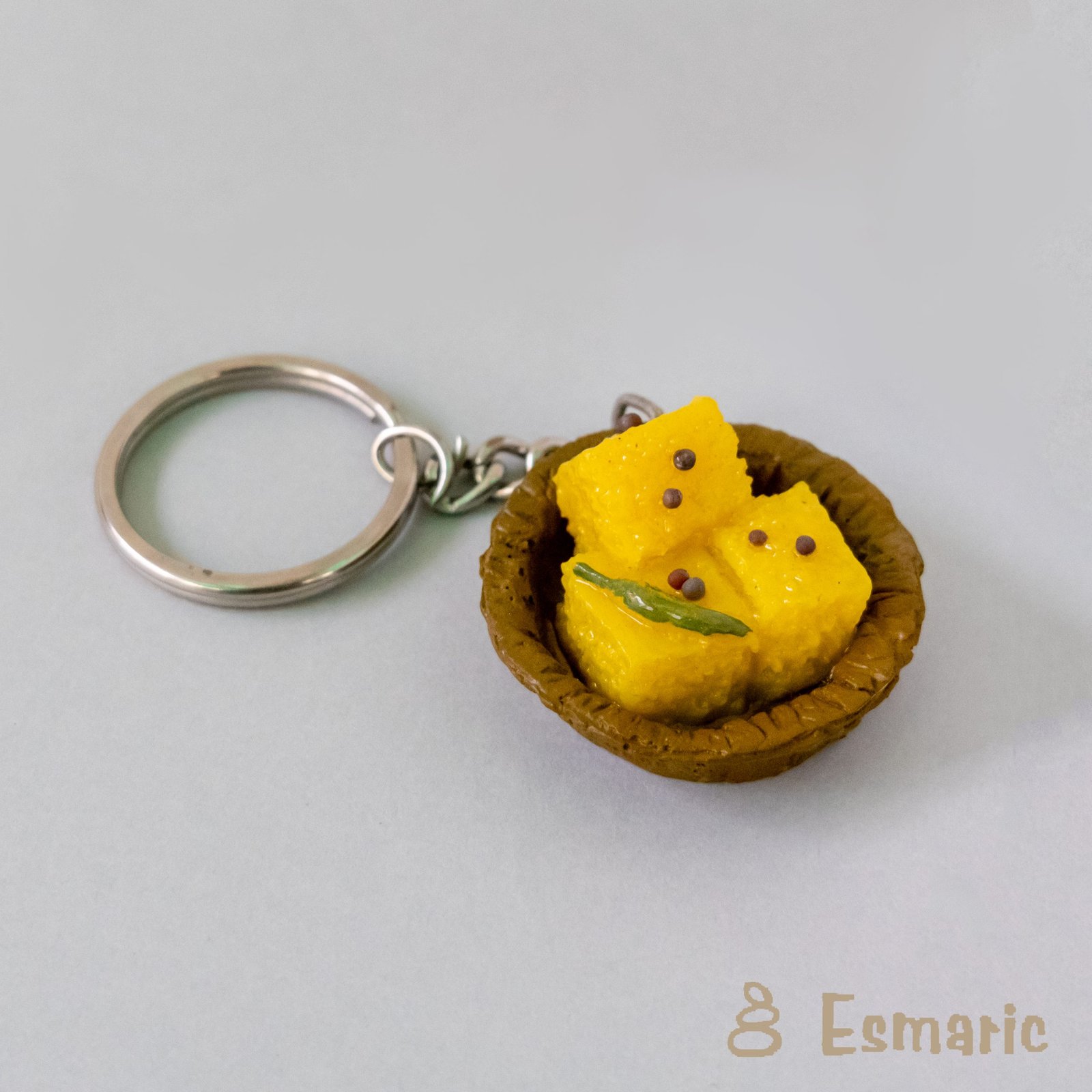 Dhokla miniature keychain