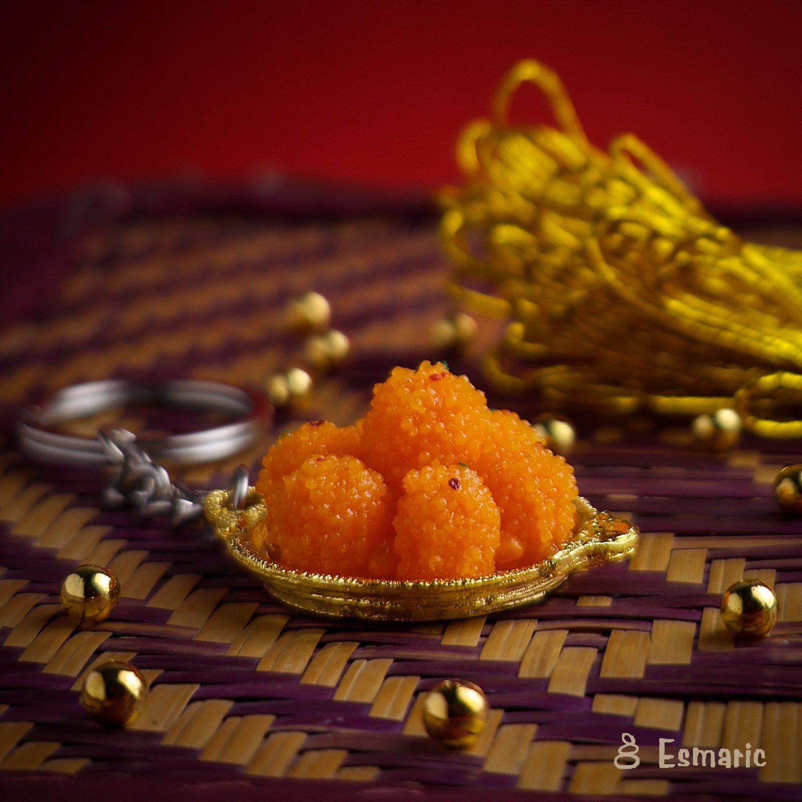 Boondi Laddu Miniature Keychain